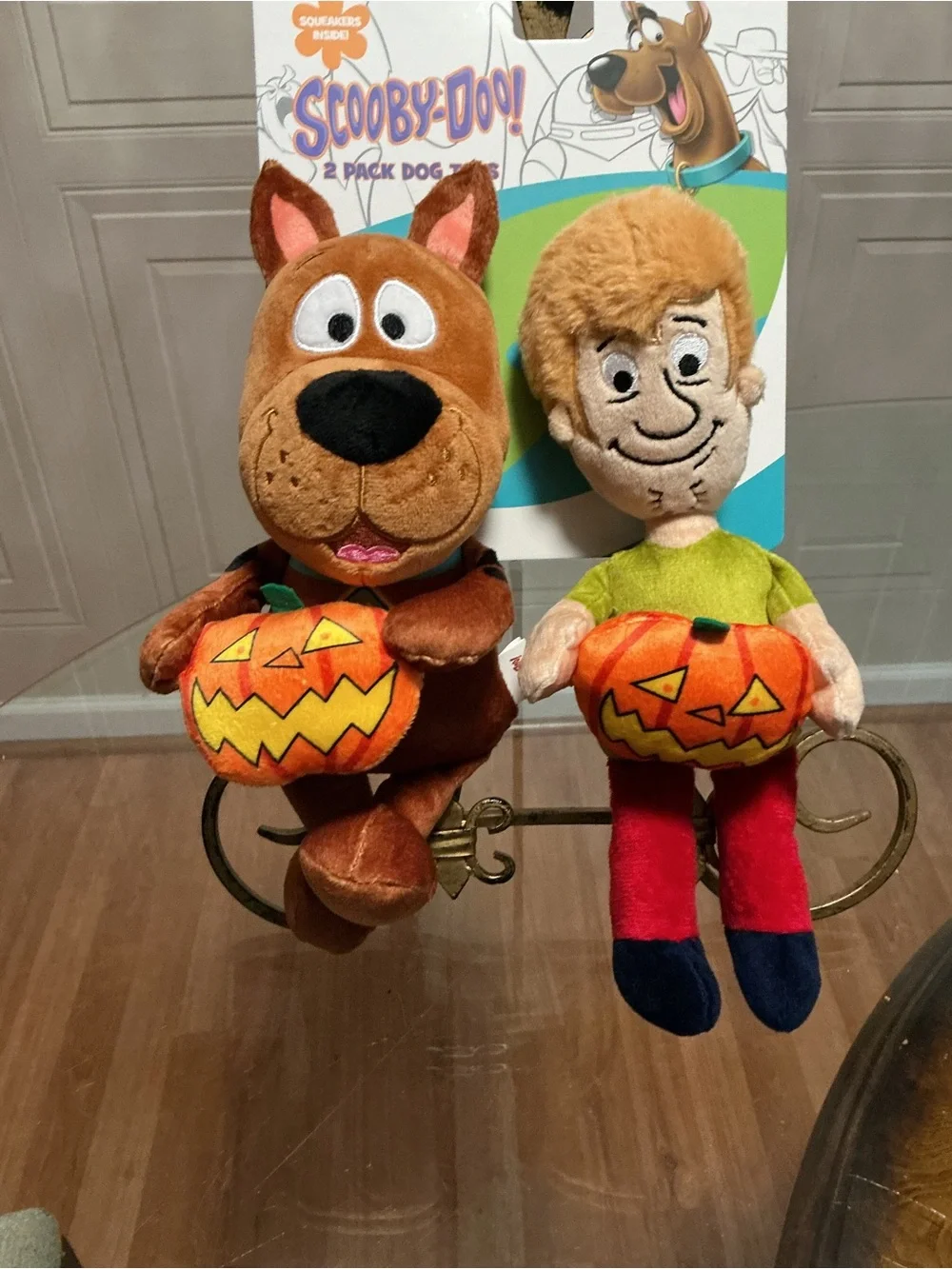 Brand New Set Of 2 Scooby Doo 10”& Shaggy 11”Halloween  With Clinker & Squeaker